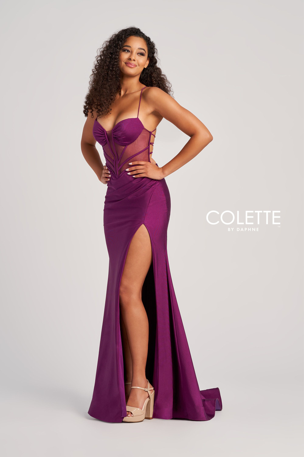 jersey spandex dresses Colette by Daphne CL5140 Stretch Spandex Jersey Dress