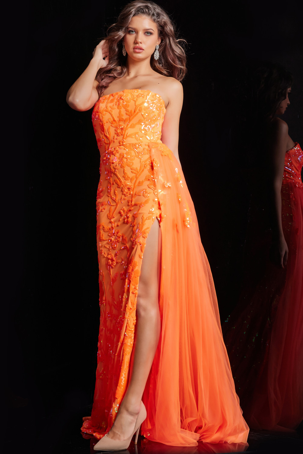 chinese dress ladies Strapless Long Sweetheart Prom Dress with Lace Bodice Blue / 6