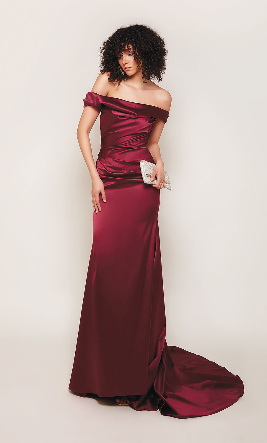 strapless open back dress Duchess Maxi Dress - Cherry main image 1