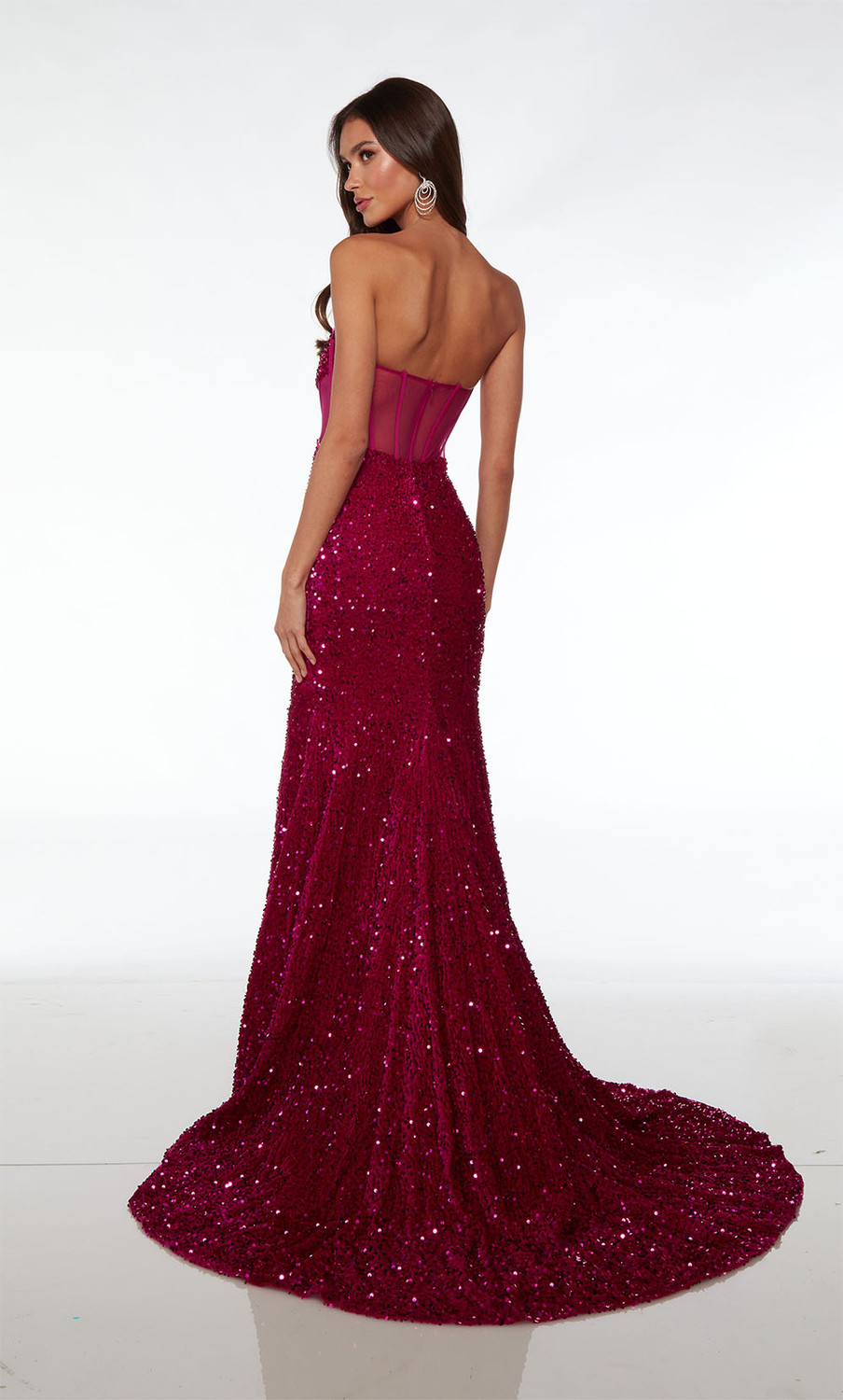 open lace back dress Alyce 61478 Red – Joani's Fashions