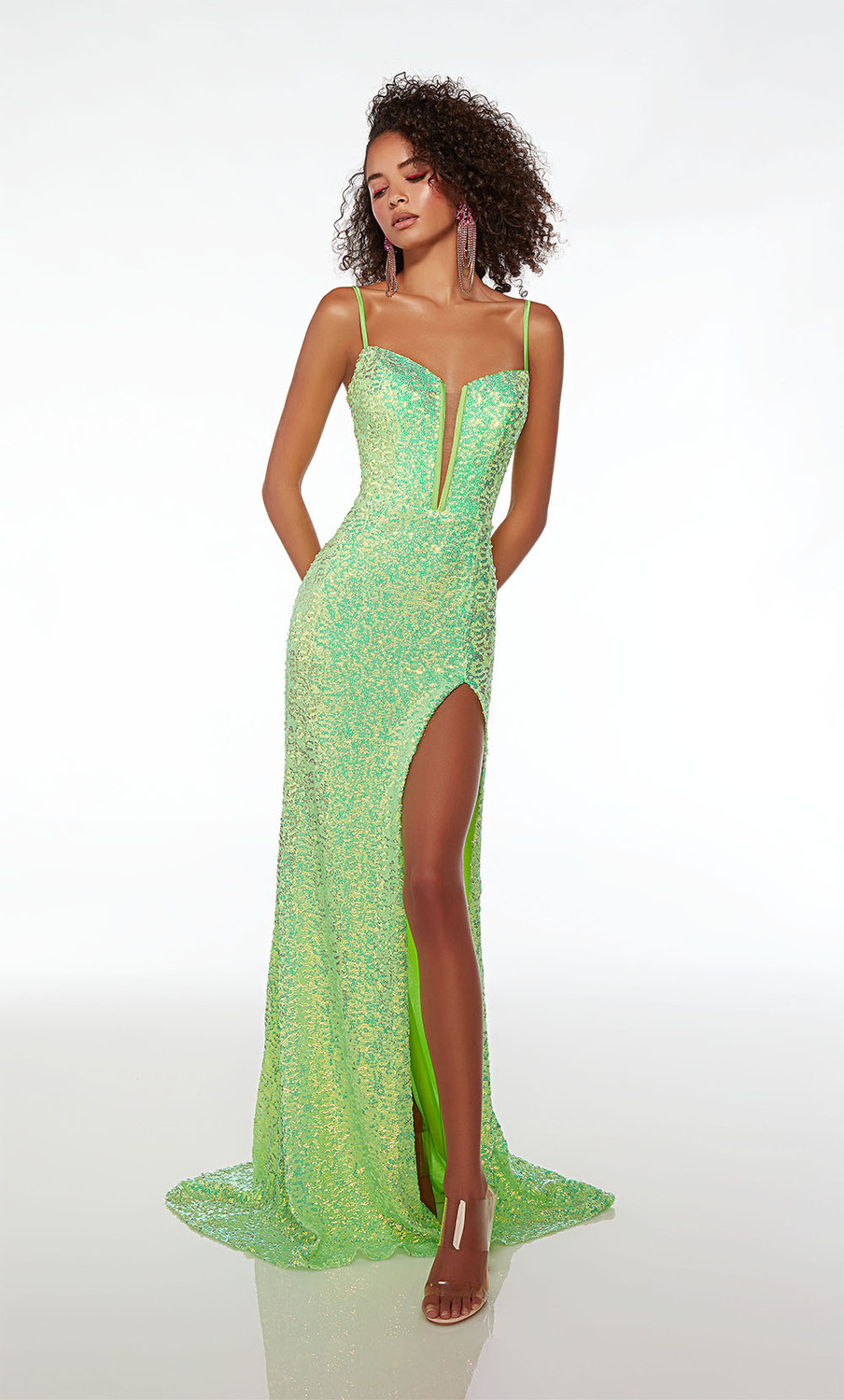 Alyce Paris 61556 Sequins Plunging Neckline Straight Dress Alyce Paris 61556 Sequins Plunging Neckline Straight Dress