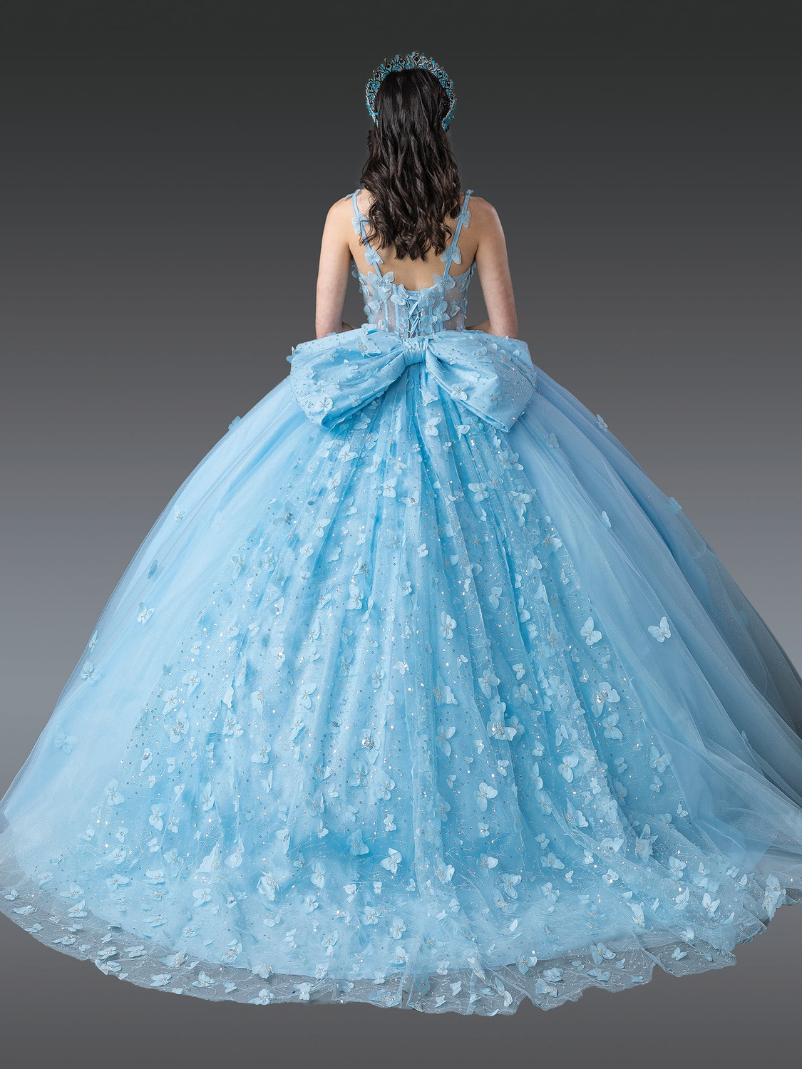 Dancing Queen 1879 Corset Bodice Floral Applique Long Gown