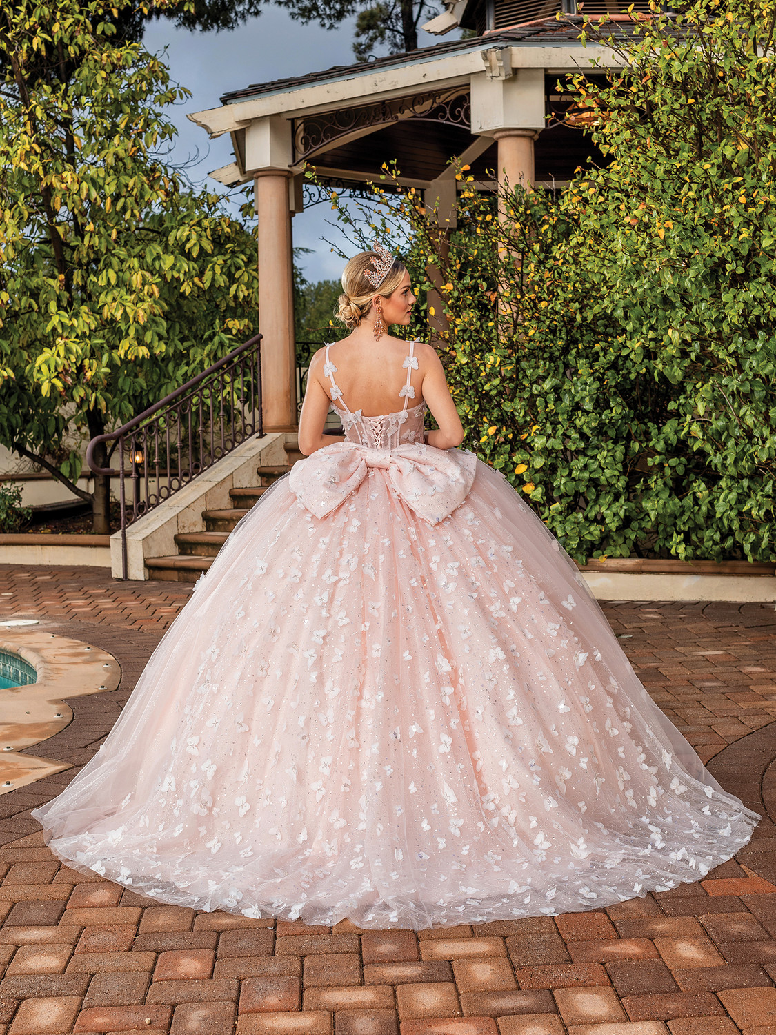 Dancing Queen 1879 Corset Bodice Floral Applique Long Gown