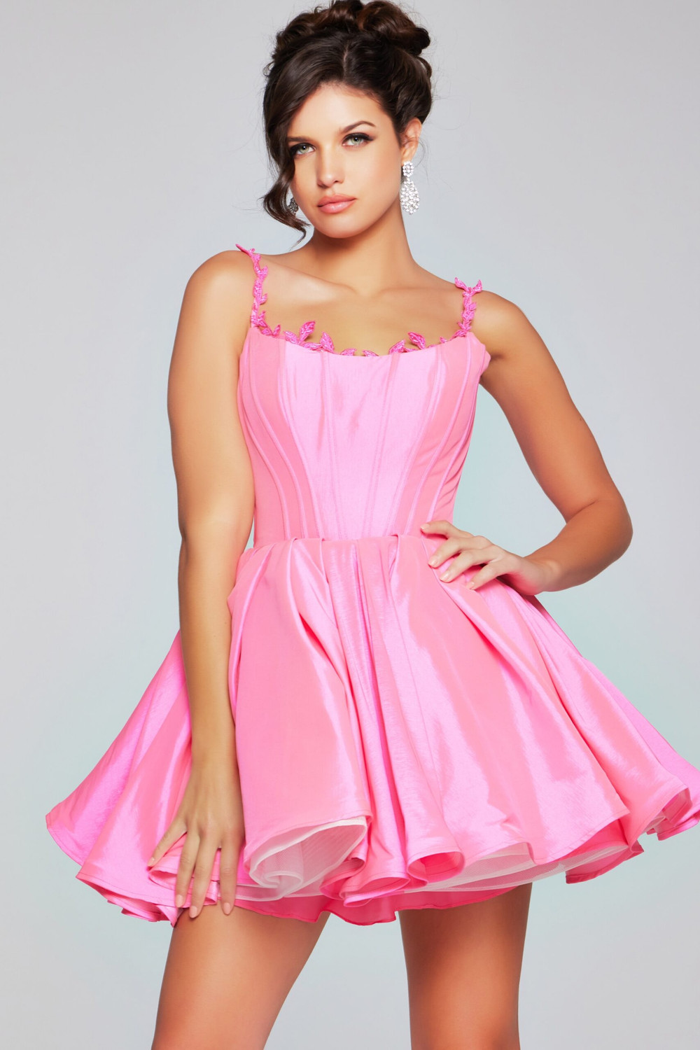 short sleeveless beaded dress Jovani 46051 - Short Sheath Dress