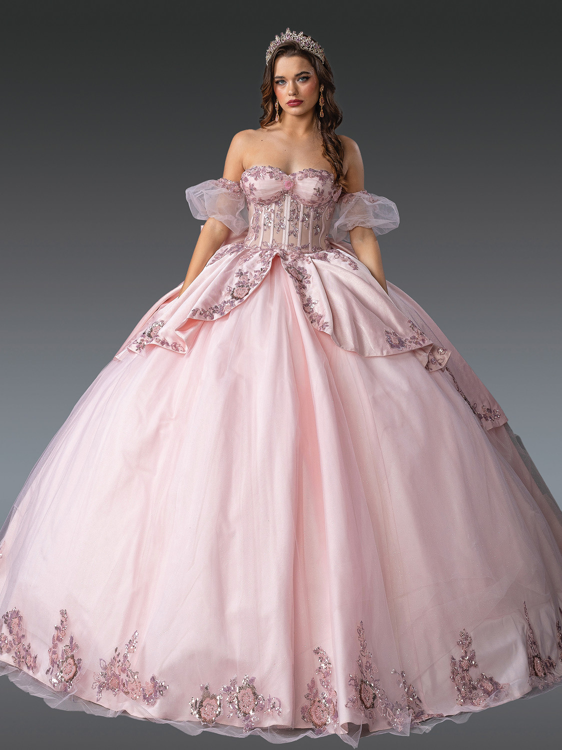 Dancing Queen 1963 Floral Embellishments Strapless Dress