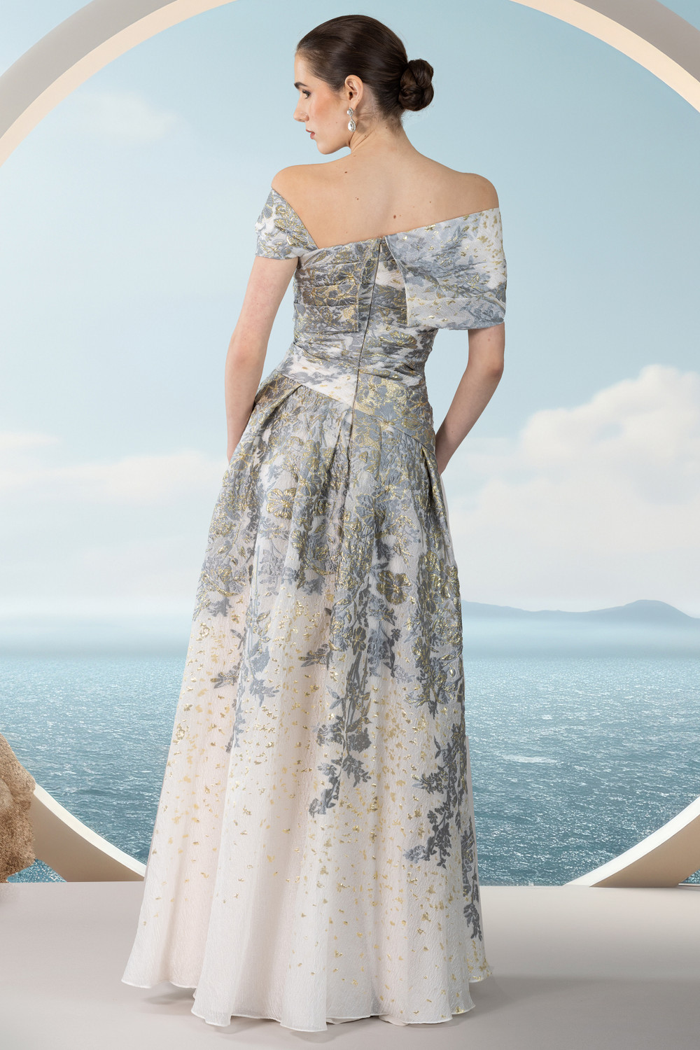 asymmetric occasion dress Women's Poetic Charm Light Blue Asymmetric One Shoulder Maxi Dress | Size: M