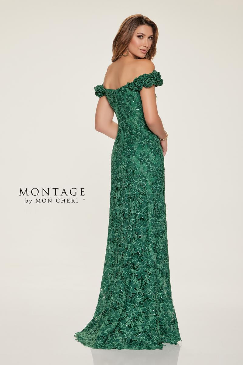 montage evening dresses Montage M507 Long Formal Beaded Lace Ombre Evening Dress main image 1