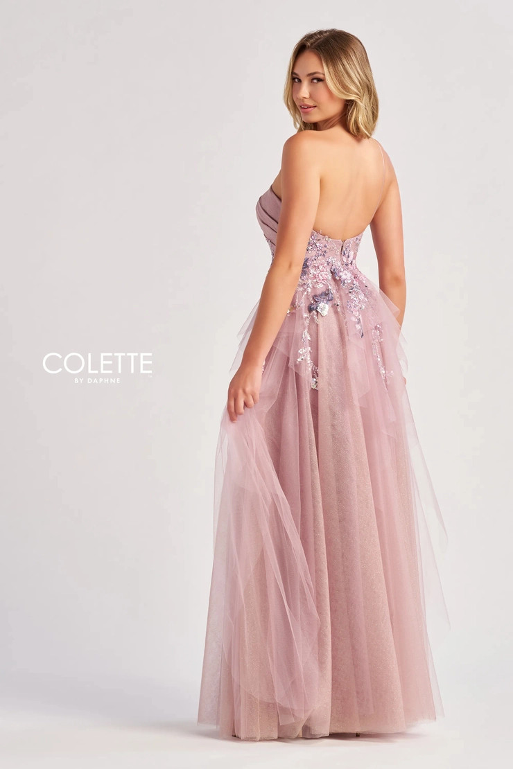 slim fit dress slacks Long Multi-Colored Sequin Prom Dress main image 1