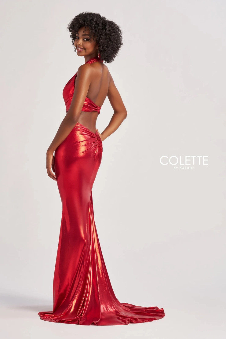 Colette by Daphne CL8505 Liquid Lame Stretch Lining Dress