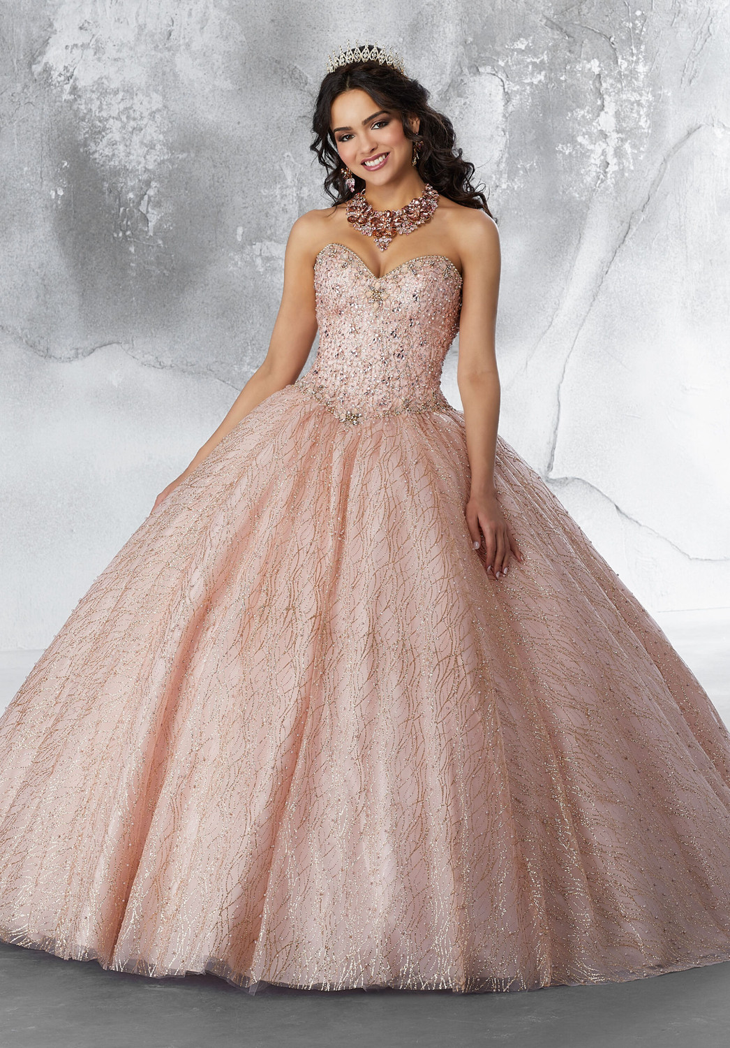 champagne pink quince dress Tulle Ball Gown Quinceanera Dress,... From Linda_wedding, $1,126.29 TP201775 Silhouette Morilee 34091 Quinceaera Dress |