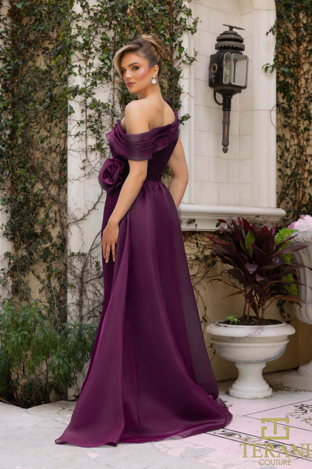 MYLAN 2 Tone Colored Off Shoulder Dress Terani Couture 242M3342 