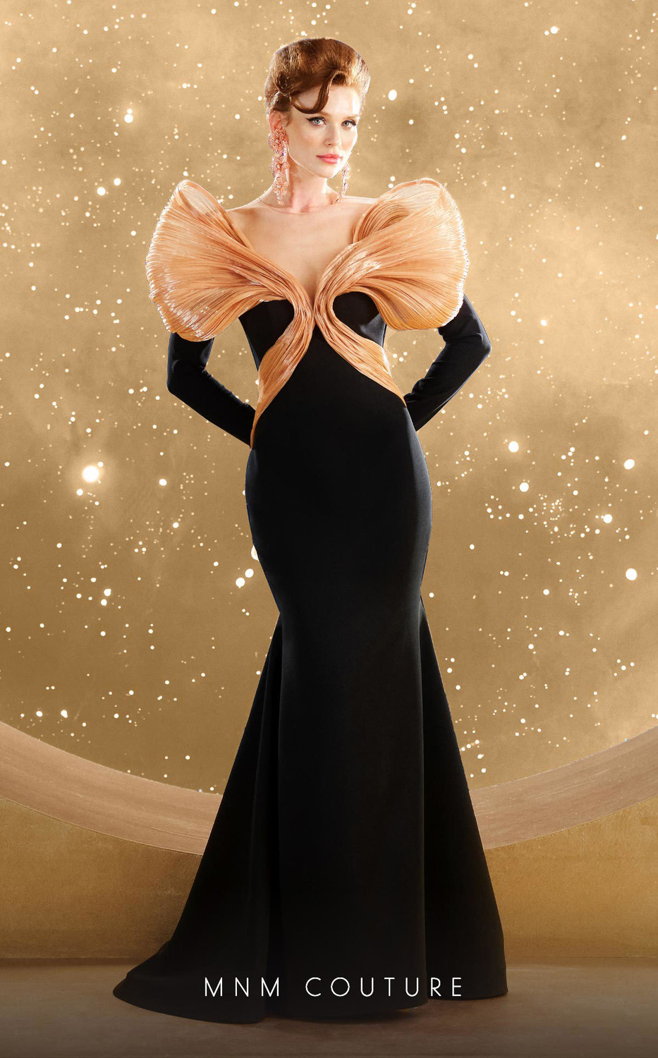 long sleeve black metallic dress Long Sleeve Crystal Pearl Sequin Maxi Dress Black