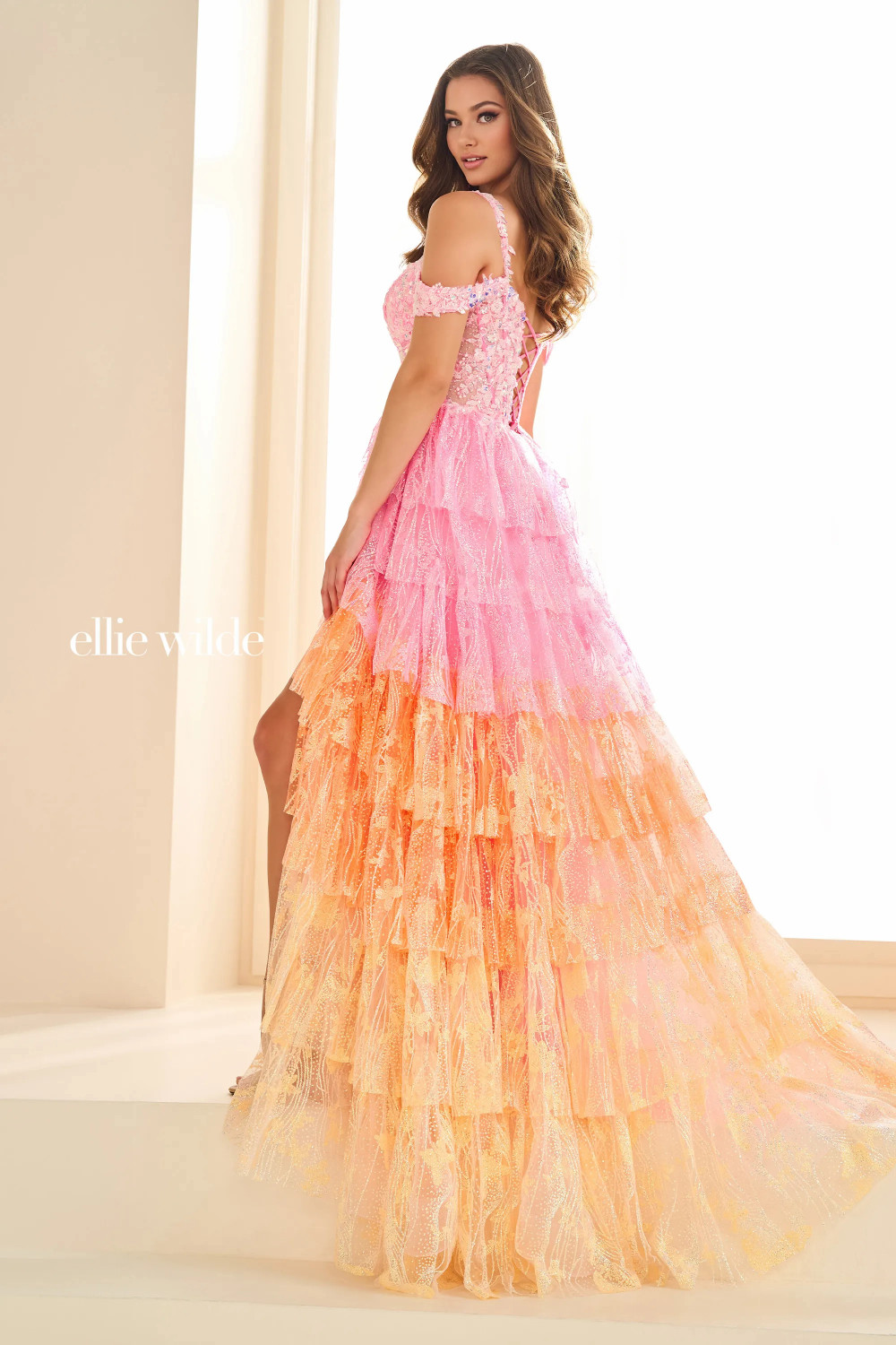 ellie wilde off the shoulder dress Off-the-Shoulder Mermaid Prom Dress w/ Racerback Detail