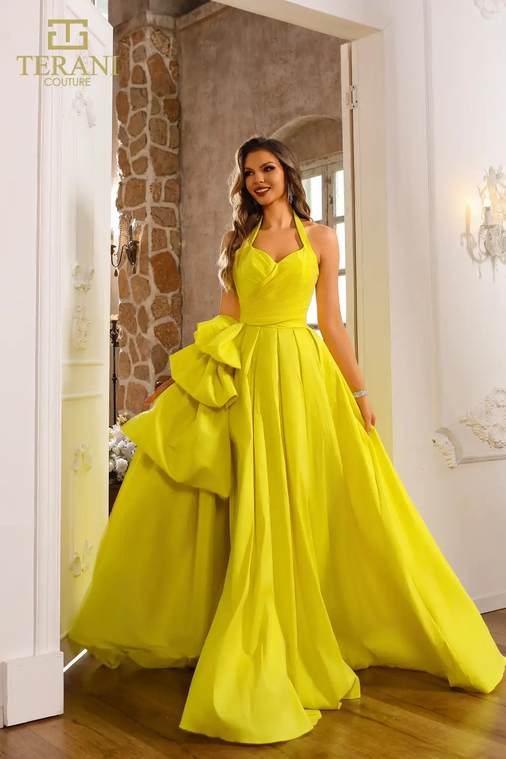 Terani Couture 251P4058 Stretch Tafetta Sleeveless Ballgown
