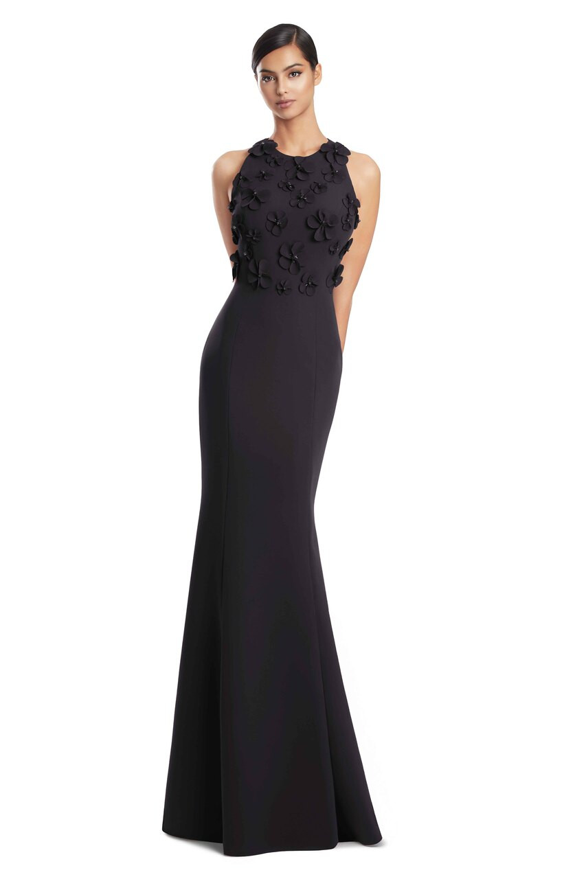 halter neck column dress Halter neck column dress with cape main image 0