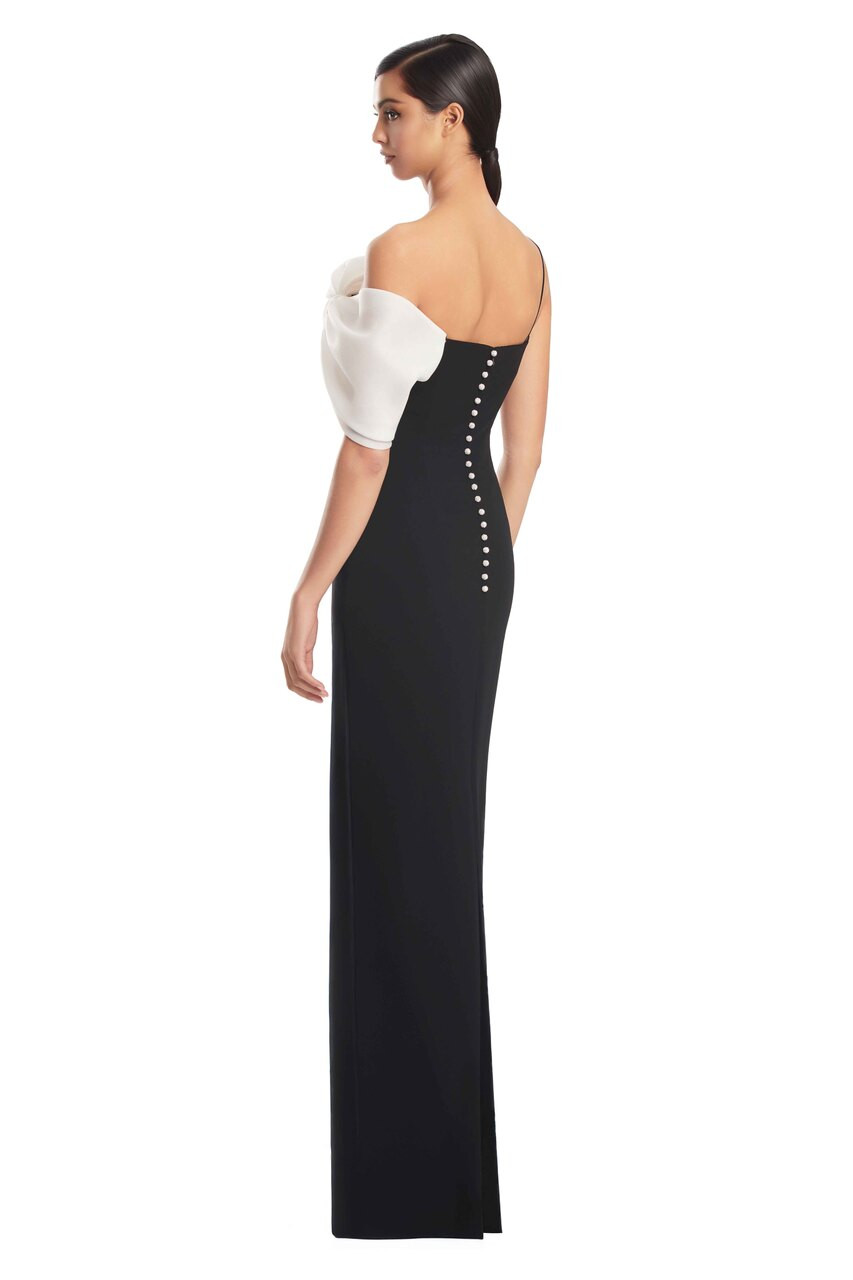 Alexander by Daymor 3248 Crepe Organza Oversized Bow Gown