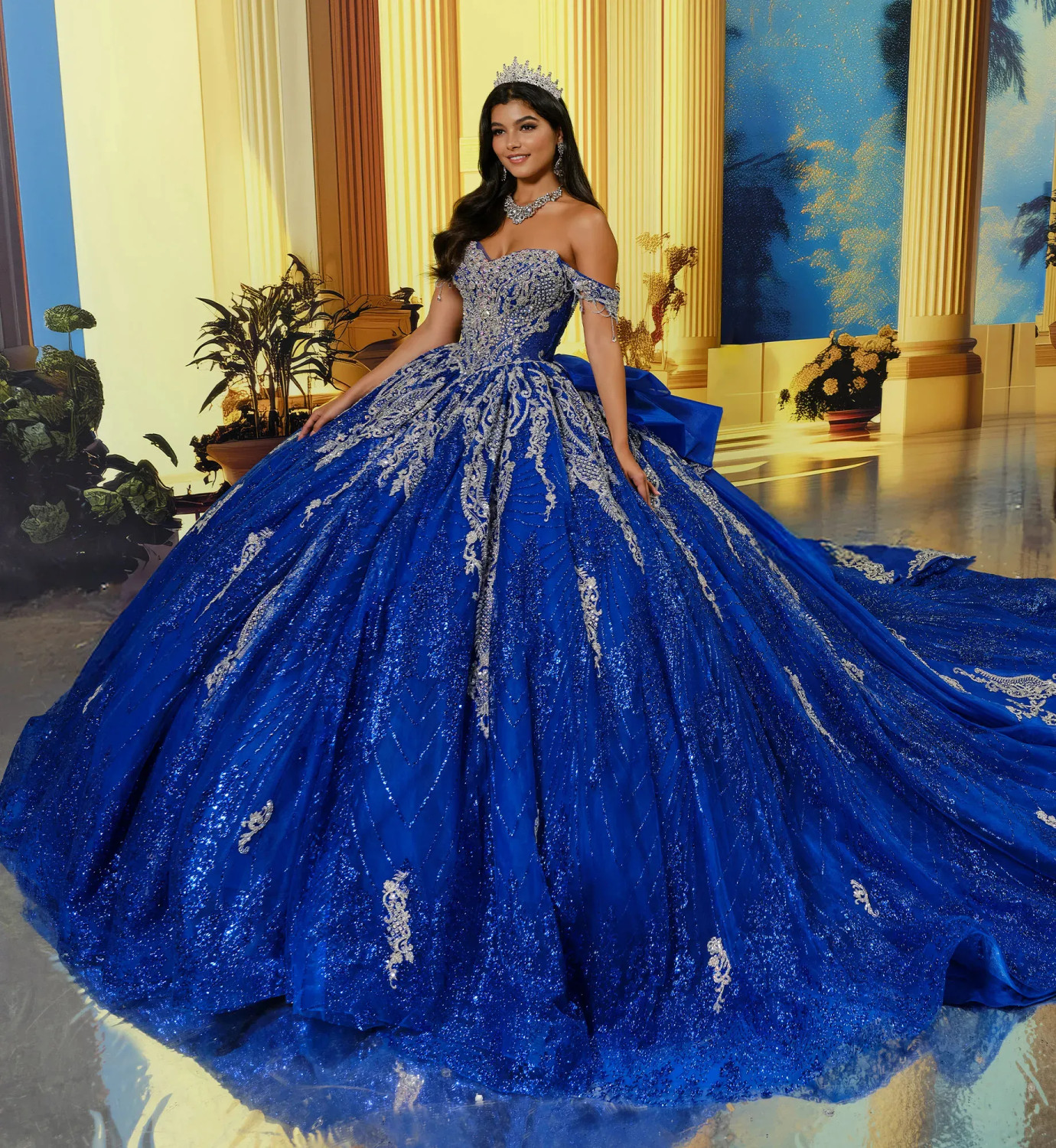 ariana blue dress ariana grande in light blue silk strapless gown