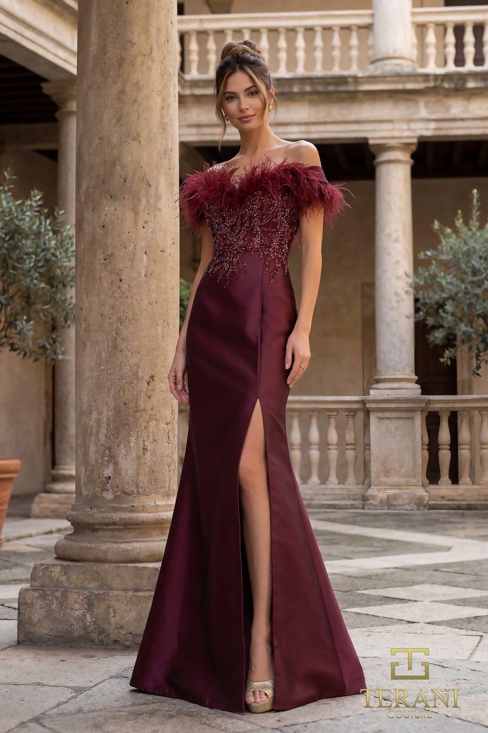 wedding guest dress Green Chain See-through Elegant RX70326 Heel:10cm *sb14282* Alessandra Gown by Dress and comfortable.