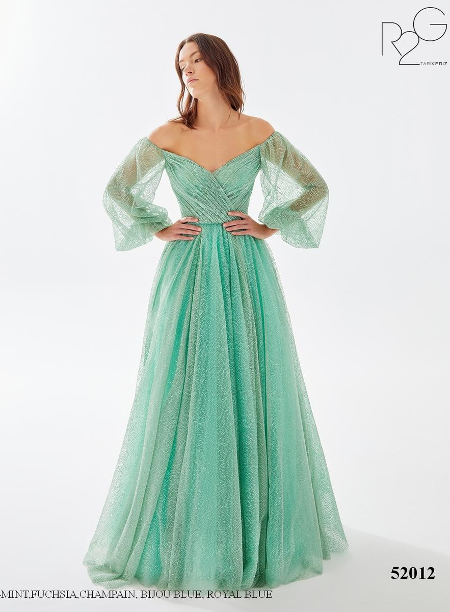 RG2 by Tarik Ediz 52012 Off-Shoulder Puff Sleeve Dress