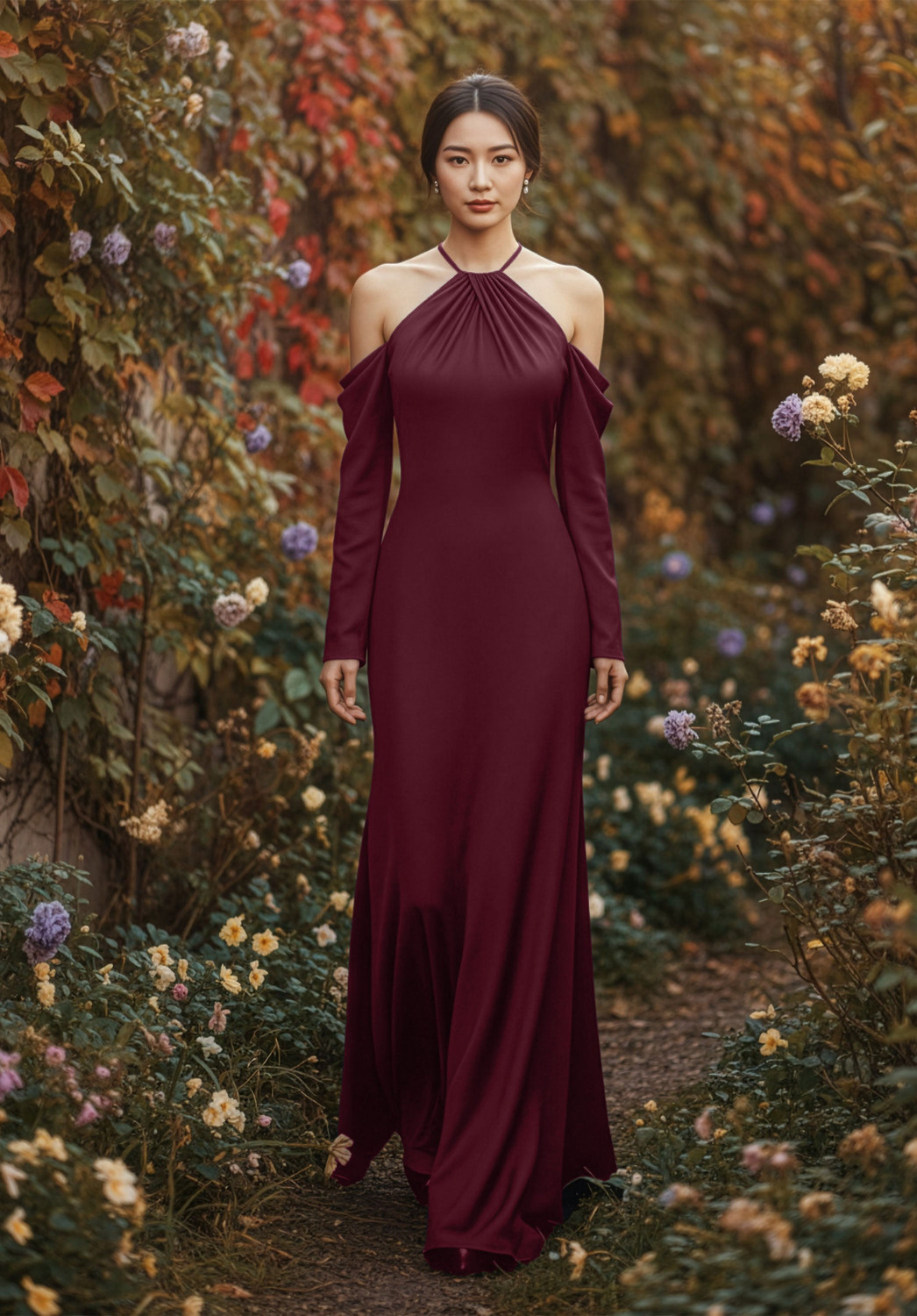 bordeaux color bridesmaid dresses Sale Ready-to-Ship Sequin Bridesmaid Dress