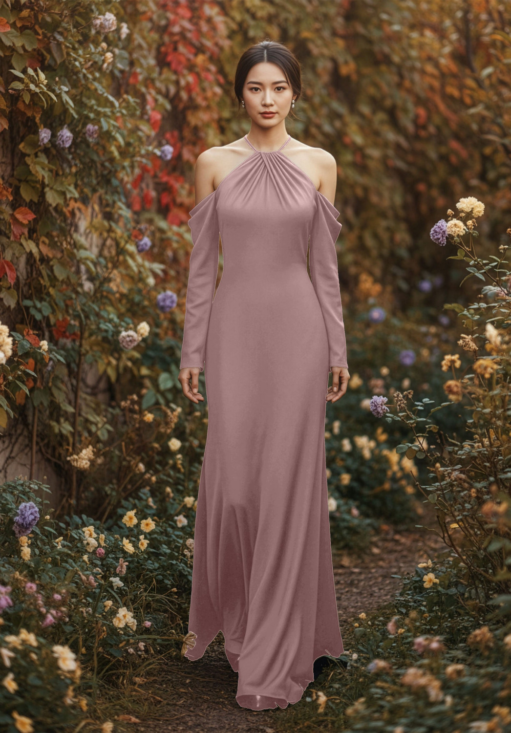 desert rose color bridesmaid dresses Desert Rose Bridesmaid Dress Shiny Satin Size 2XL