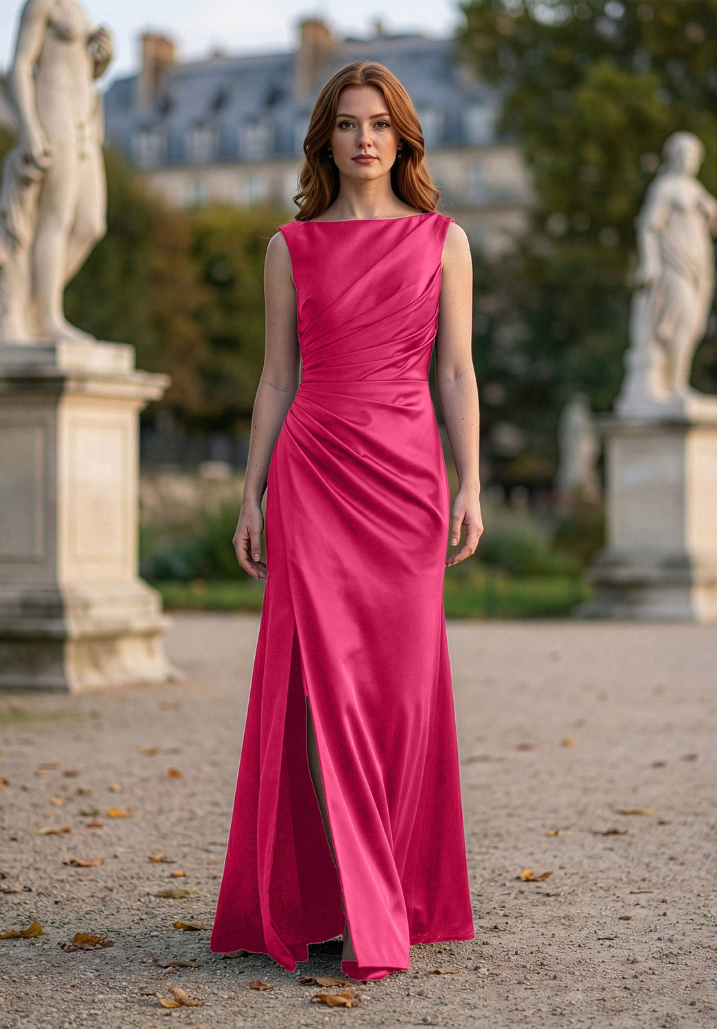 colorful satin dress Multicolor Floral Satin Pleated One Shoulder Maxi Dress  PinkBlush