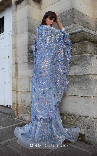 【Knuth Marf】back open sheer dress Knuth Marf】back open sheer dress