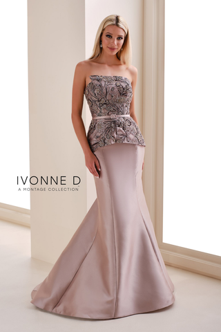 YILON　イロン　NOBLE MERMAID DRESS　チャコープ Ivonne D by Mon Cheri ID1207 Mikado Strapless Mermaid Dress