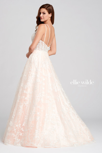Ellie Wilde by Mon Cheri EW120135 Embroidered Tulle Gown