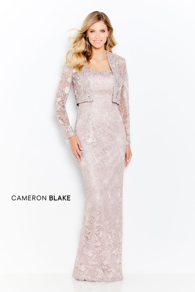 Cameron Blake by Mon Cheri 120602 Lace Square Neck Dress