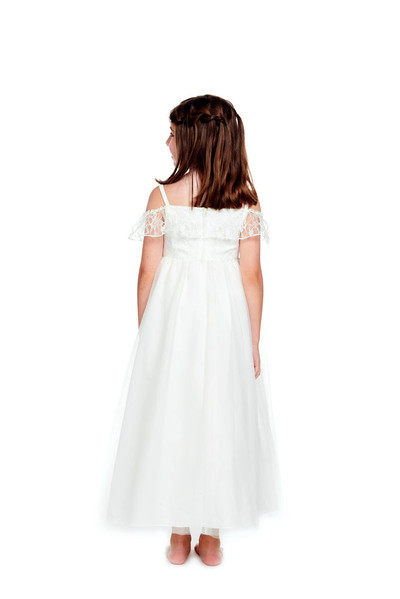Bari Jay F0520 Tulle Lace Off-shoulder Ruffle A-line Gown Bari Jay F0520 Tulle Lace Off-shoulder Ruffle A-line Gown