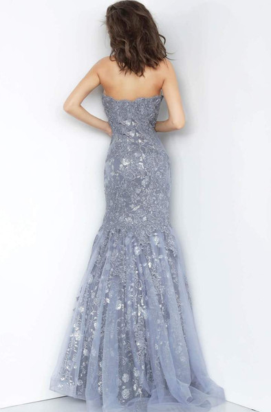JVN by Jovani JVN04784 Strapless Sweetheart Lace Gown