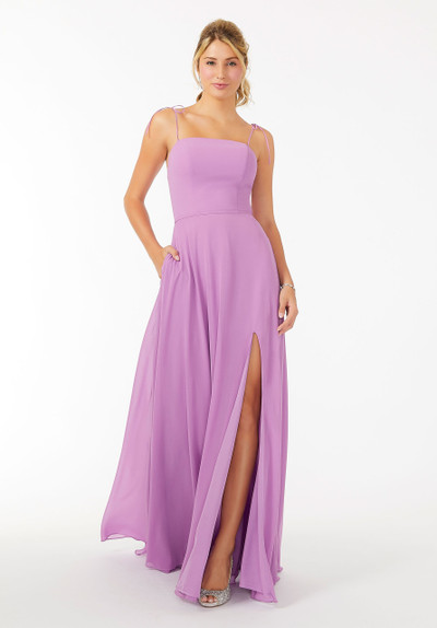 Morilee Bridesmaid 21705 Chiffon Front Slit Long Dress