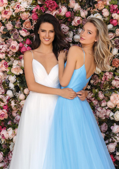 Clarisse 600218 V-neckline Fit-and-flare Dress