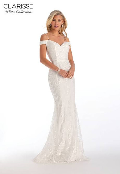 Clarisse 600210 Off the Shoulder Fit and Flare Gown 