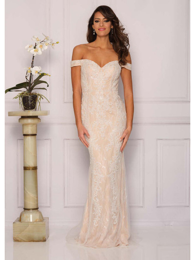 Dave and Johnny A10321 Lace Off the Shoulder Gown