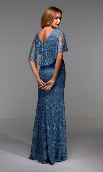 Alyce Paris 27506 Lace V-neck Straight Fitted Formal Dress