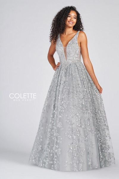 Colette by Daphne CL12237 Sleeveless V-neck Long Ballgown