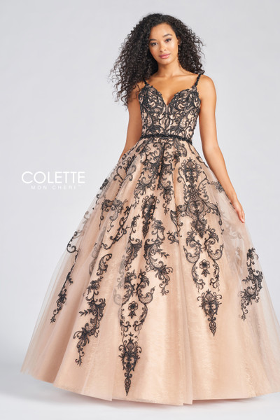 Colette by Daphne CL12224 Sweetheart Neck Rhinestone Gown