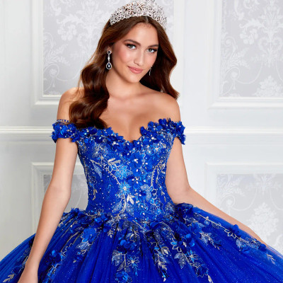 Princesa by Ariana Vara PR12263 Beading 3D Flowers Ballgown