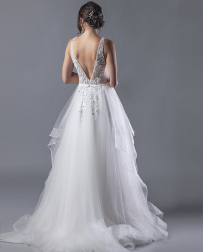 Alina Voce By Jovani AV3500X Embellished Bodice A-Line Gown