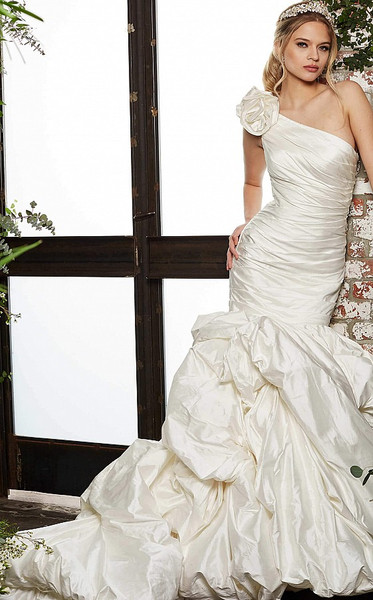 Jovani JB07179 Pickup Skirt One Shoulder Wedding Gown