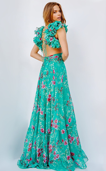 Jovani 23321 Pleated Bodice Sleeveless V-neck Prom Dress