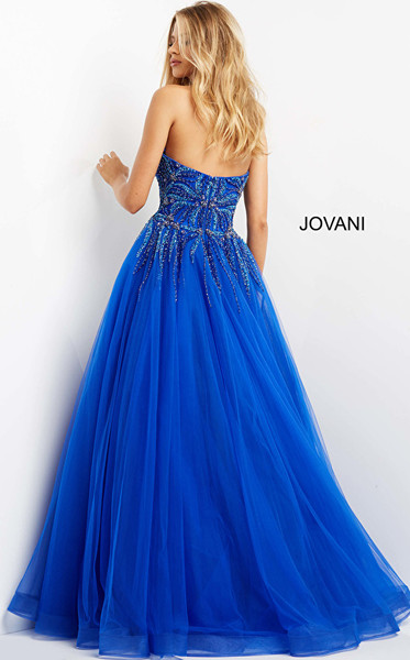 Jovani 07946 Beaded Bodice Strapless Prom Ballgown