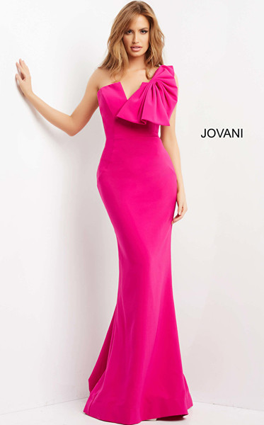 Jovani 07306 One Shoulder Form Fitting Sheath Evening Dress Jovani 07306 One Shoulder Form Fitting Sheath Evening Dress