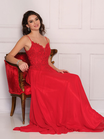 Dave and Johnny 10565 Red Prom Dress