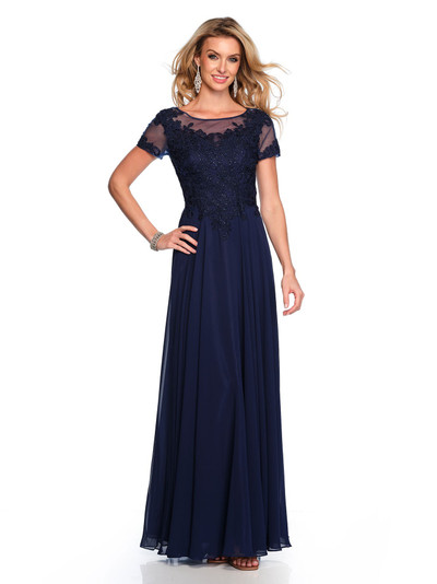 Dave and Johnny 10595 Navy Prom Dress Dave and Johnny 10595 Navy Prom Dress