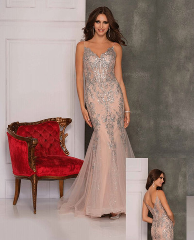 Dave and Johnny 10618 Pink Prom Dress Dave and Johnny 10618 Pink Prom Dress