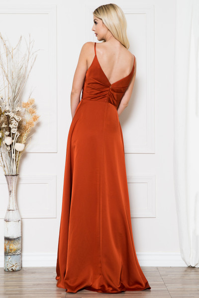 Amelia Couture BZ012 V-neck Sleeveless Long Dress