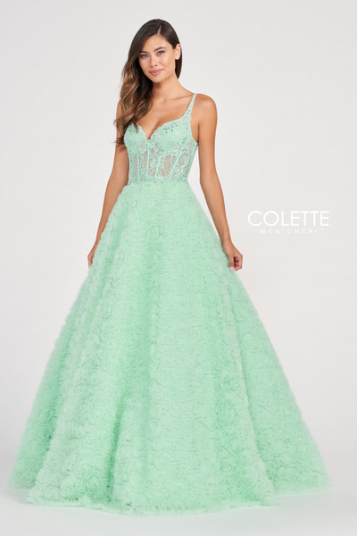 Colette by Daphne CL2000 Tulle Beaded Lace Prom Dress